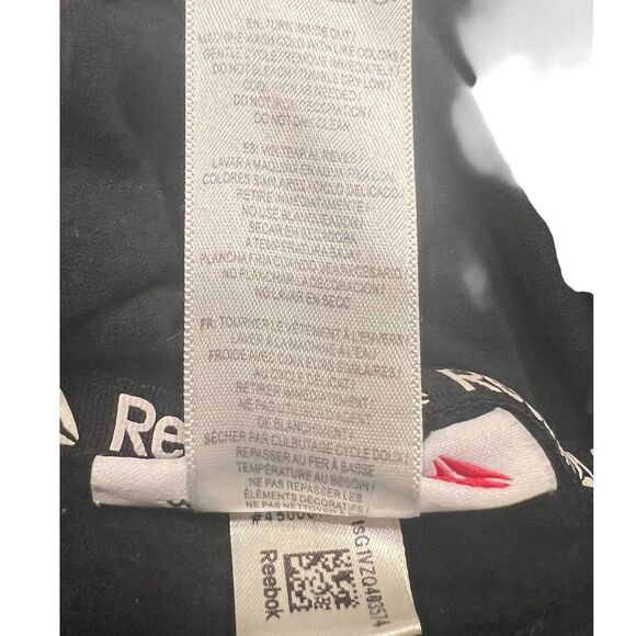 Reebok 2XL Black Pullover Hoodie Big Logo Gym Streetwear Unisex - Picture 7 of 10